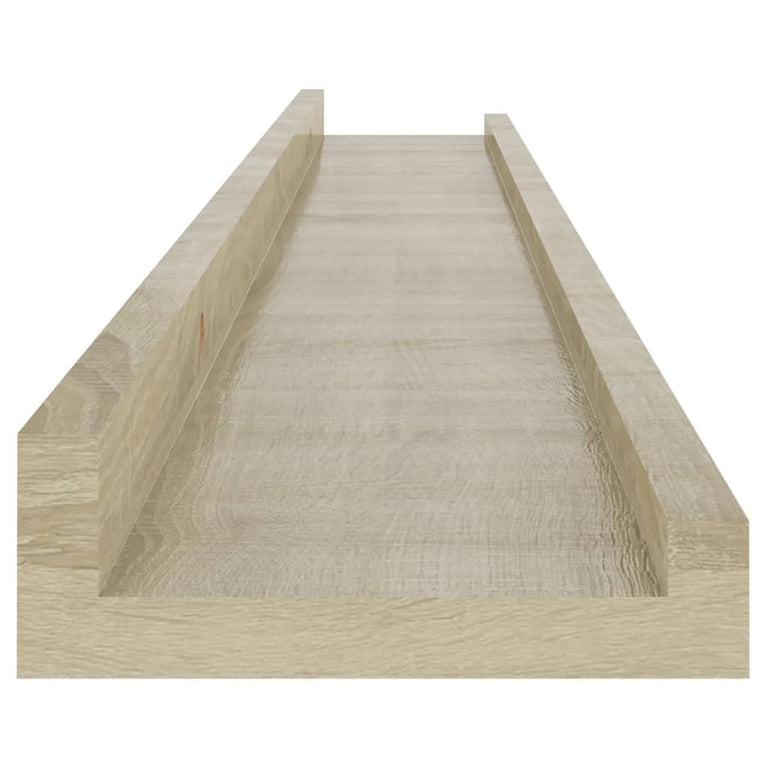 Wandschappen 2 st 80x9x3 cm sonoma eikenkleurig