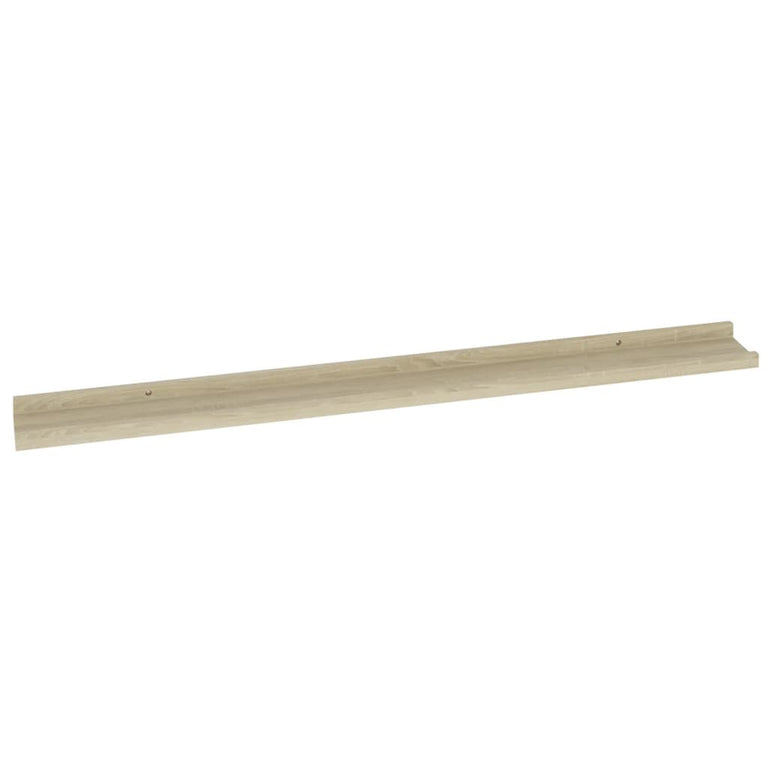 Wandschappen 2 st 100x9x3 cm sonoma eikenkleurig