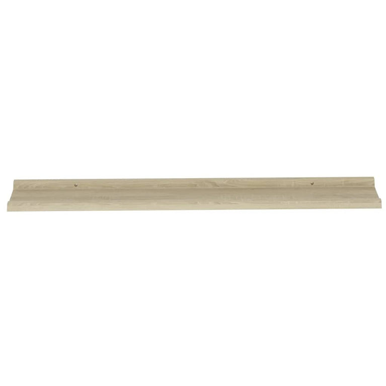Wandschappen 2 st 100x9x3 cm sonoma eikenkleurig