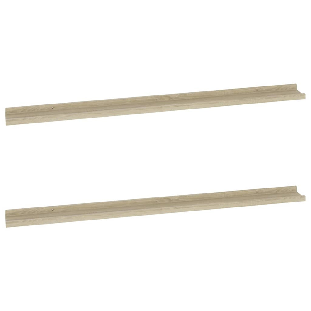 Wandschappen 2 st 115x9x3 cm sonoma eikenkleurig MeubelReus