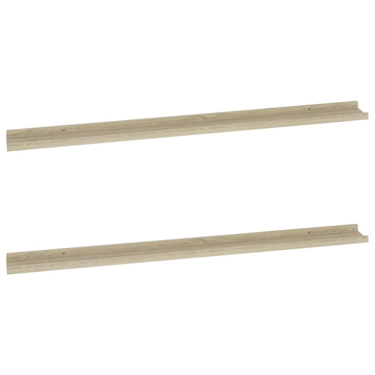 Wandschappen 2 st 115x9x3 cm sonoma eikenkleurig MeubelReus