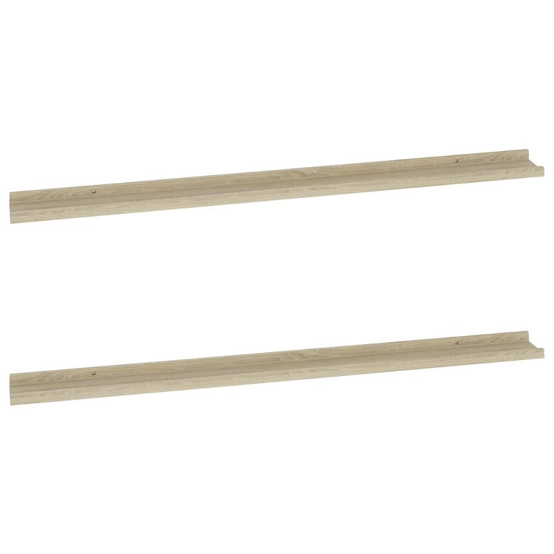 Wandschappen 2 st 115x9x3 cm sonoma eikenkleurig MeubelReus
