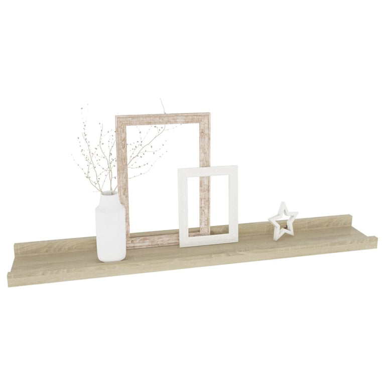 Wandschappen 4 st 60x9x3 cm sonoma eikenkleurig MeubelReus