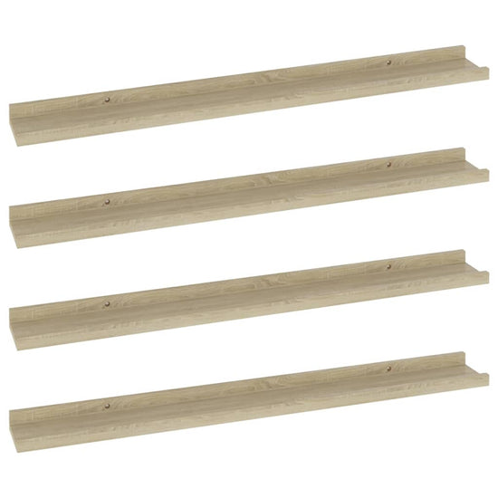Wandschappen 4 st 80x9x3 cm sonoma eikenkleurig MeubelReus