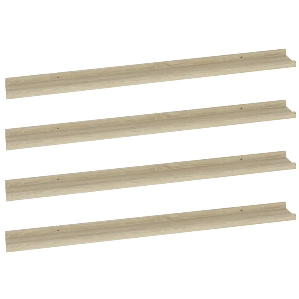 Wandschappen 4 st 100x9x3 cm sonoma eikenkleurig MeubelReus