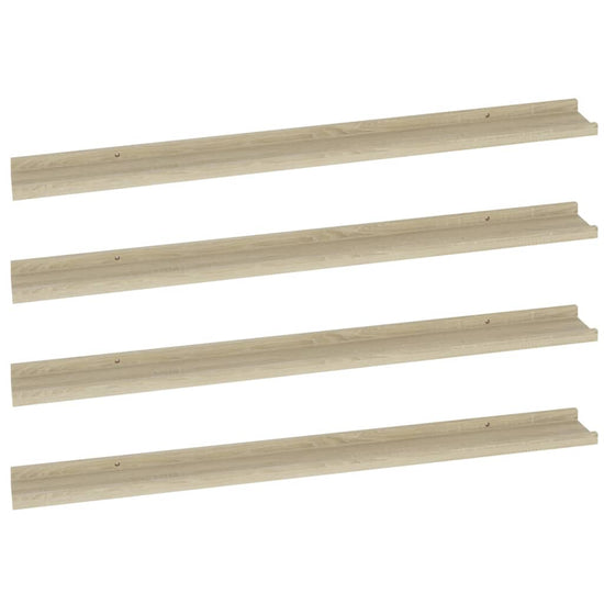 Wandschappen 4 st 100x9x3 cm sonoma eikenkleurig MeubelReus