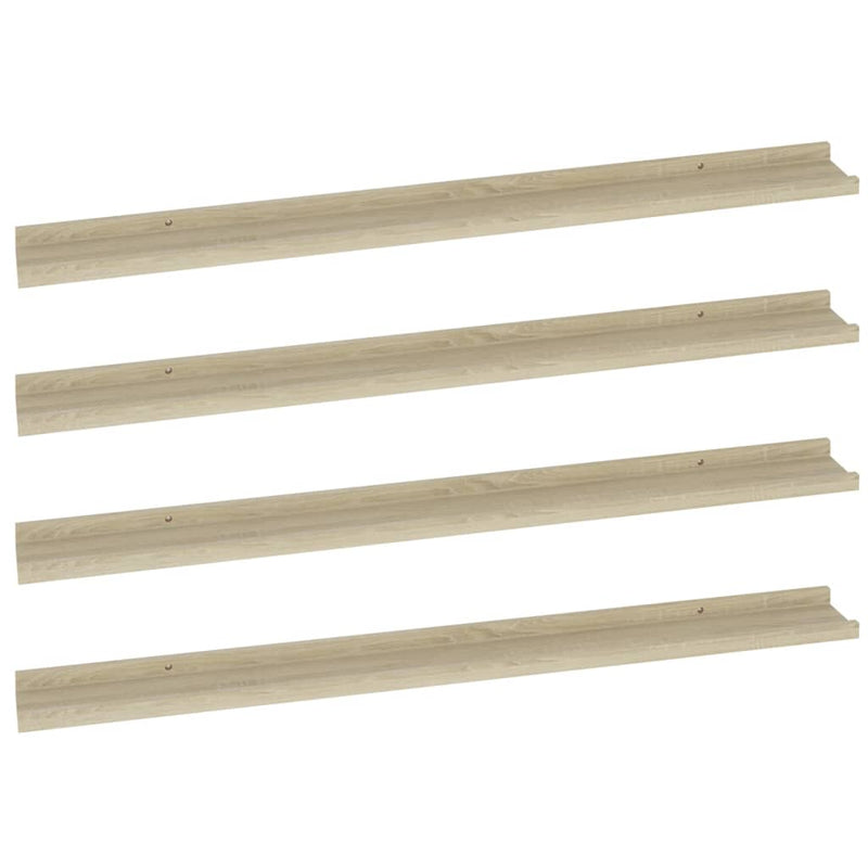 Wandschappen 4 st 100x9x3 cm sonoma eikenkleurig MeubelReus
