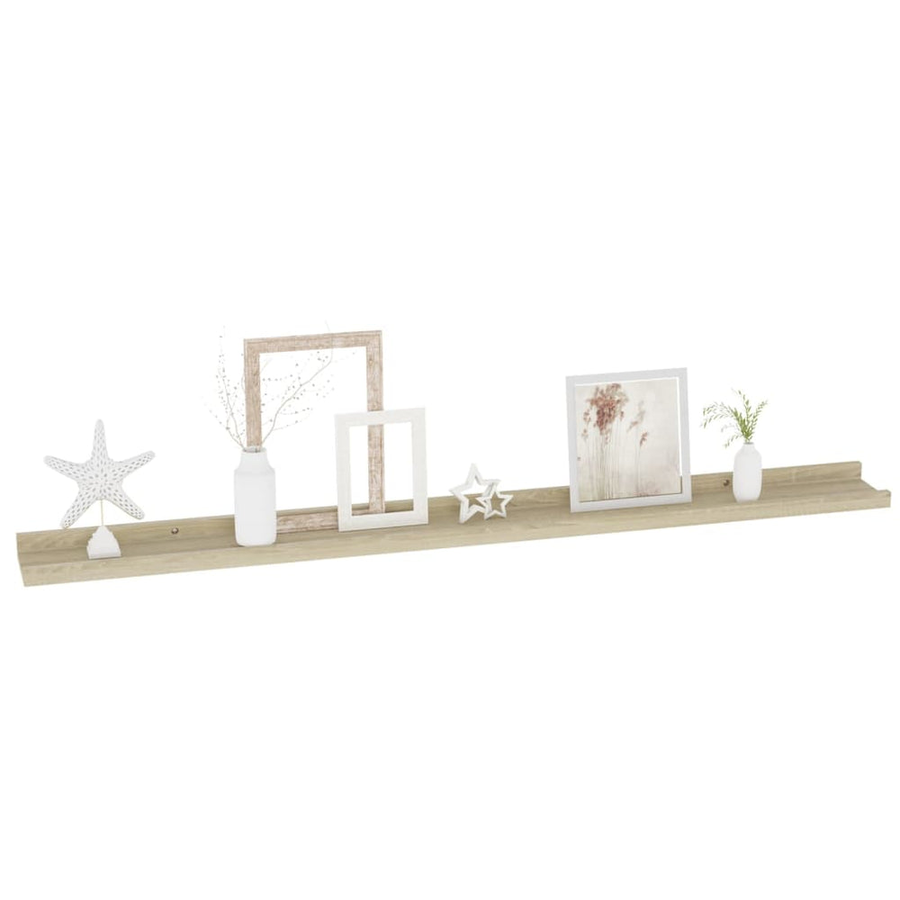 Wandschappen 4 st 100x9x3 cm sonoma eikenkleurig MeubelReus
