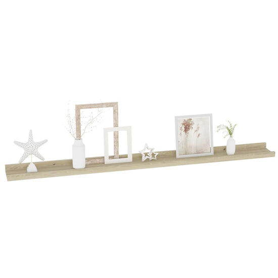 Wandschappen 4 st 100x9x3 cm sonoma eikenkleurig MeubelReus