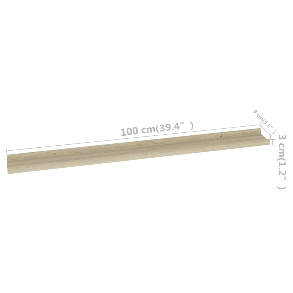 Wandschappen 4 st 100x9x3 cm sonoma eikenkleurig MeubelReus