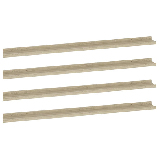 Wandschappen 4 st 115x9x3 cm sonoma eikenkleurig MeubelReus