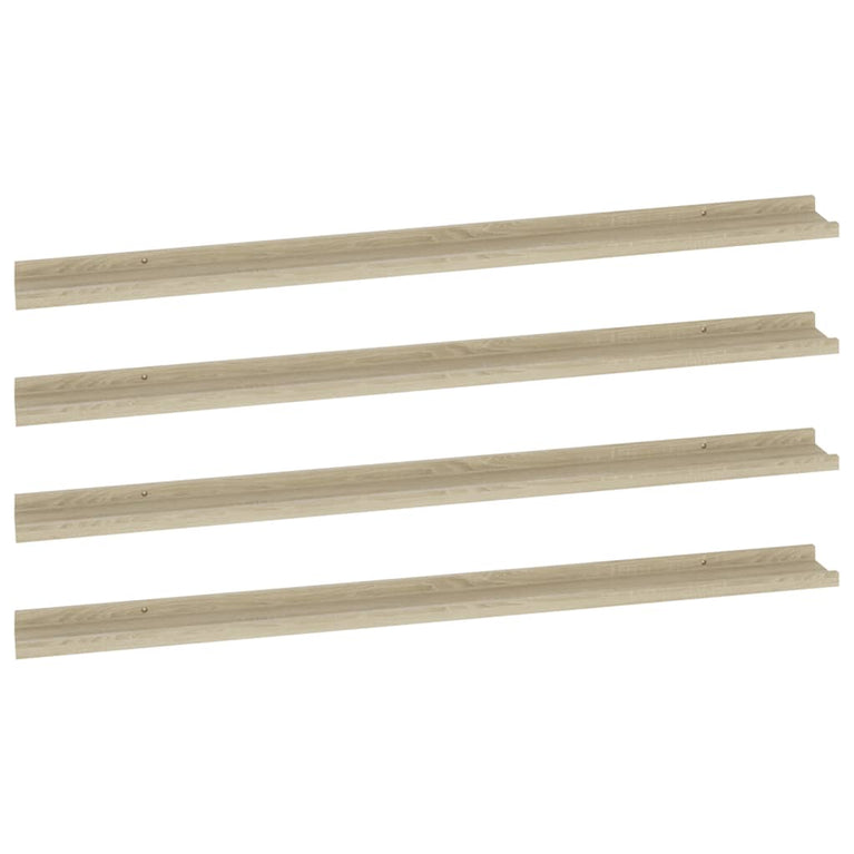 Wandschappen 4 st 115x9x3 cm sonoma eikenkleurig MeubelReus