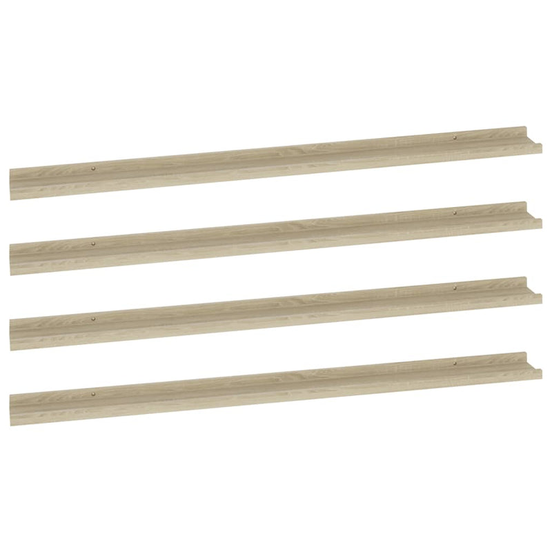 Wandschappen 4 st 115x9x3 cm sonoma eikenkleurig MeubelReus