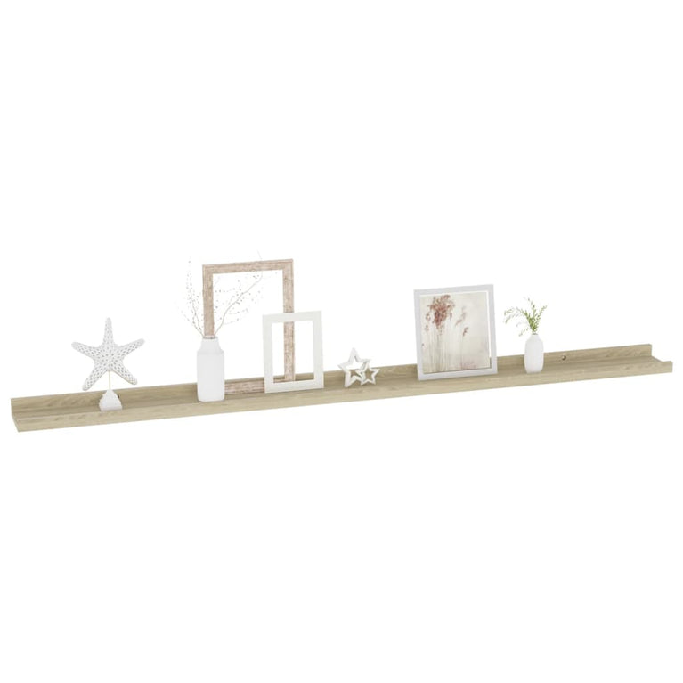 Wandschappen 4 st 115x9x3 cm sonoma eikenkleurig MeubelReus