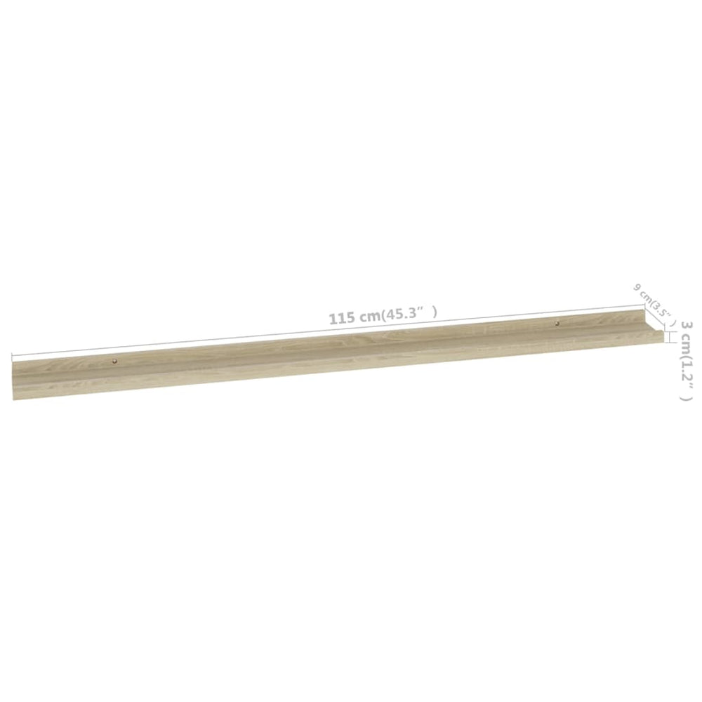 Wandschappen 4 st 115x9x3 cm sonoma eikenkleurig MeubelReus