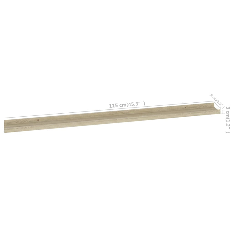 Wandschappen 4 st 115x9x3 cm sonoma eikenkleurig MeubelReus