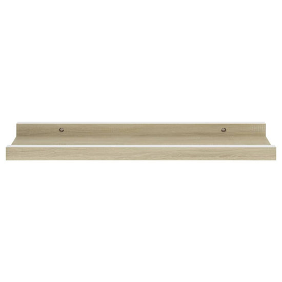 Wandschappen 2 st 40x9x3 cm wit sonoma eikenkleurig MeubelReus