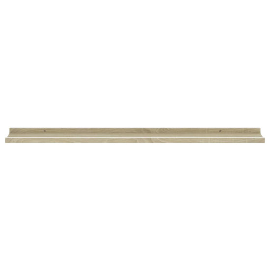 Wandschappen 2 st 100x9x3 cm wit en sonoma eikenkleurig MeubelReus