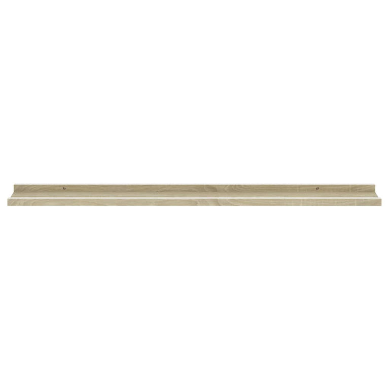 Wandschappen 2 st 100x9x3 cm wit en sonoma eikenkleurig MeubelReus