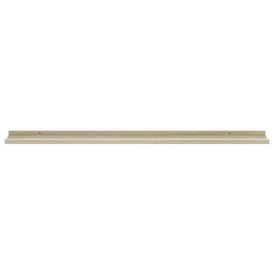 Wandschappen 2 st 115x9x3 cm wit en sonoma eikenkleurig MeubelReus