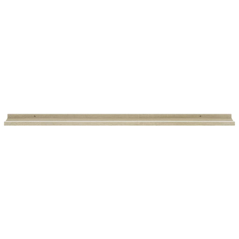 Wandschappen 2 st 115x9x3 cm wit en sonoma eikenkleurig MeubelReus
