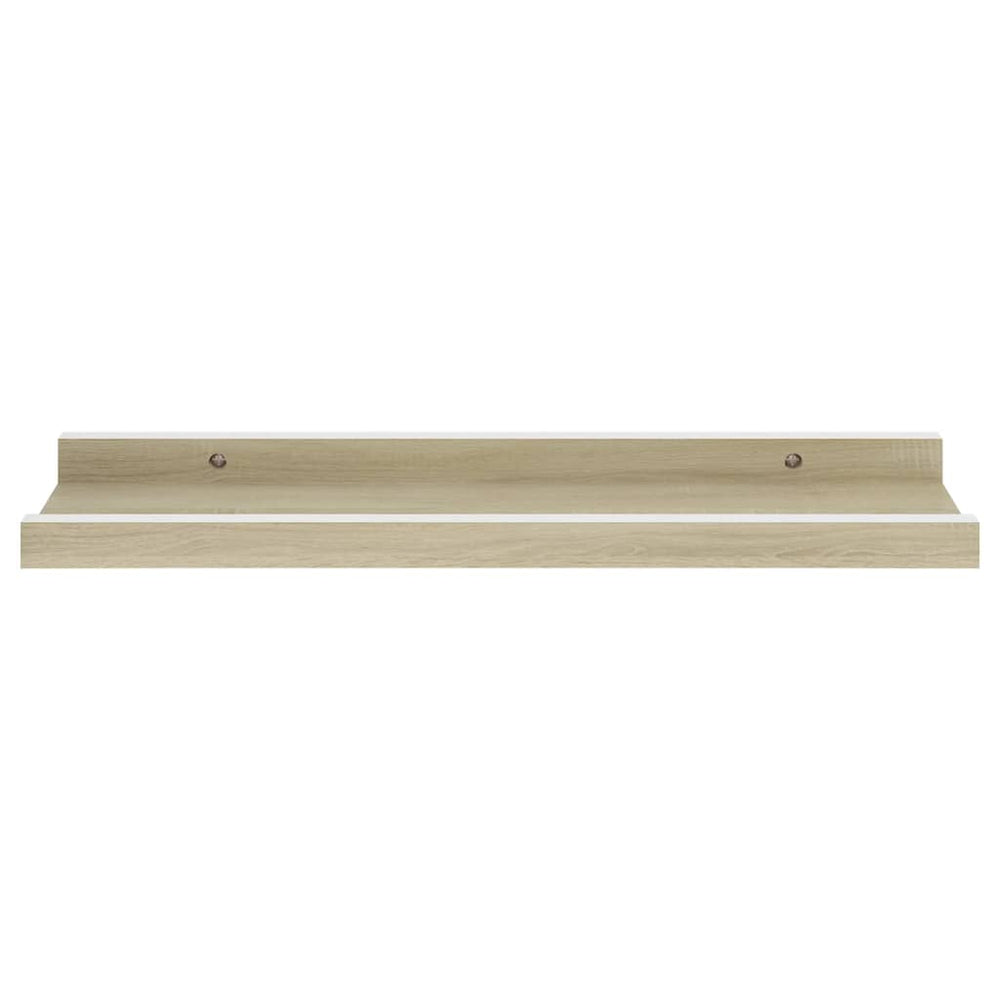 Wandschappen 4 st 40x9x3 cm wit en sonoma eikenkleurig MeubelReus