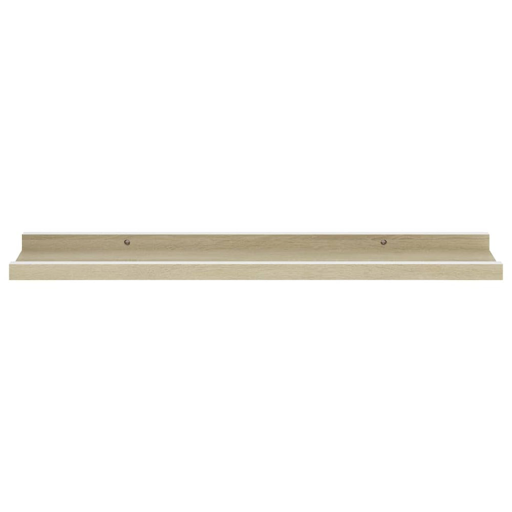 Wandschappen 4 st 60x9x3 cm wit en sonoma eikenkleurig MeubelReus