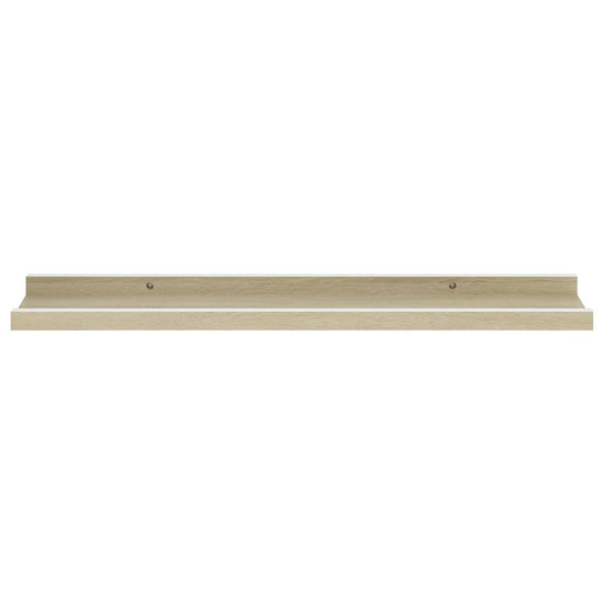 Wandschappen 4 st 60x9x3 cm wit en sonoma eikenkleurig MeubelReus