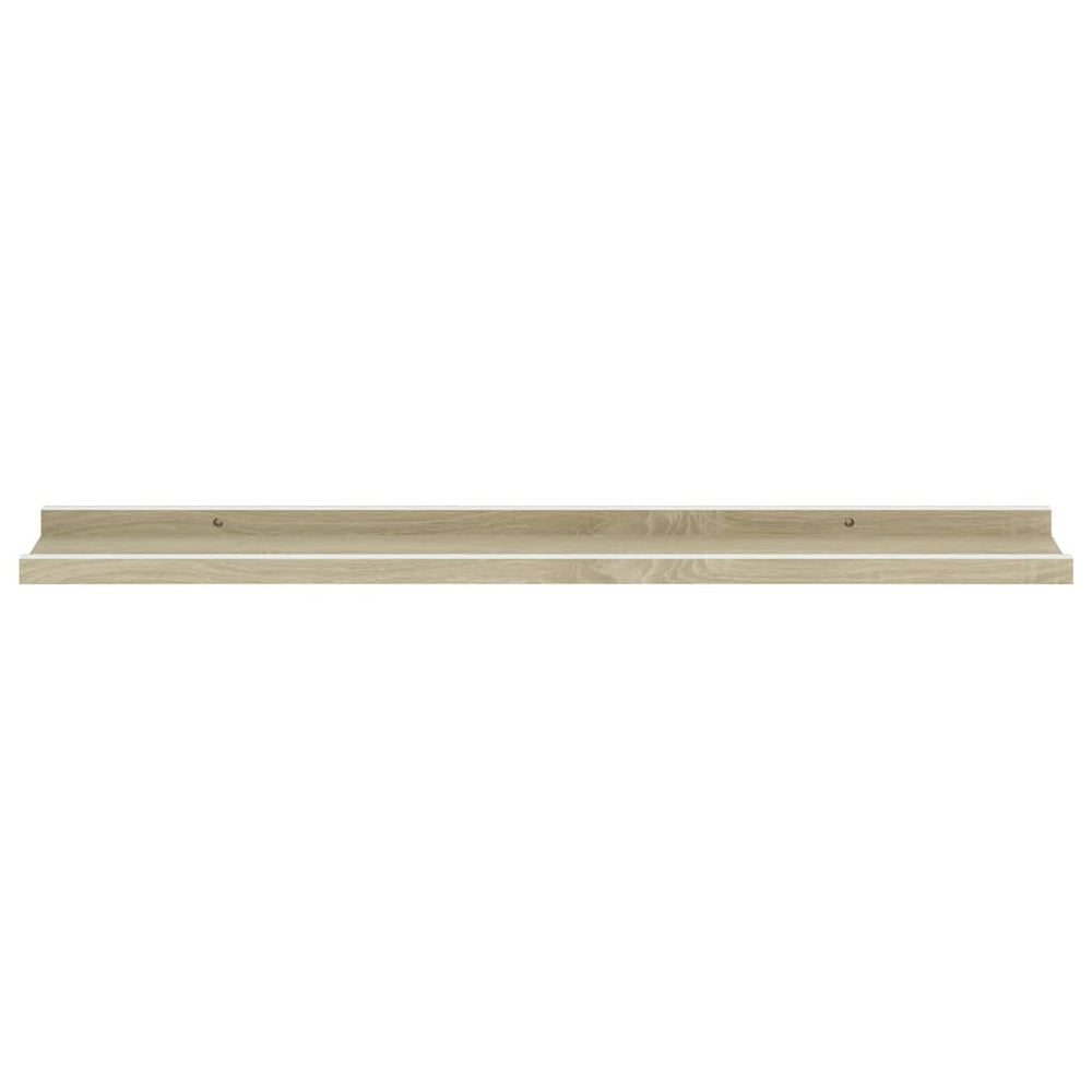 Wandschappen 4 st 80x9x3 cm wit en sonoma eikenkleurig MeubelReus