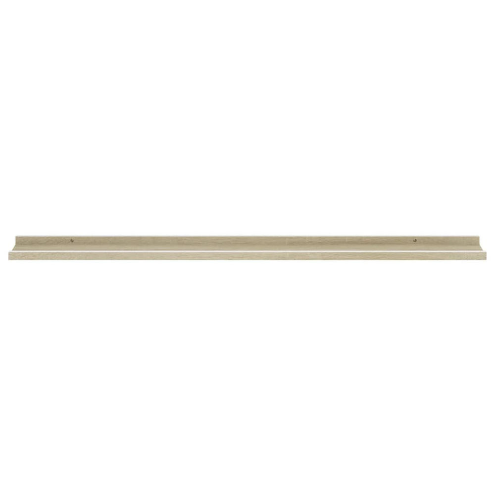 Wandschappen 4 st 115x9x3 cm wit en sonoma eikenkleurig MeubelReus