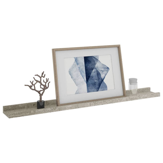Wandschappen 2 st 80x9x3 cm betongrijs MeubelReus