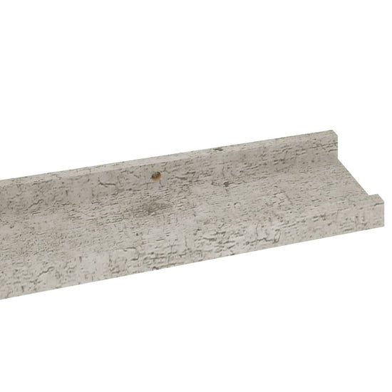 Wandschappen 2 st 80x9x3 cm betongrijs MeubelReus