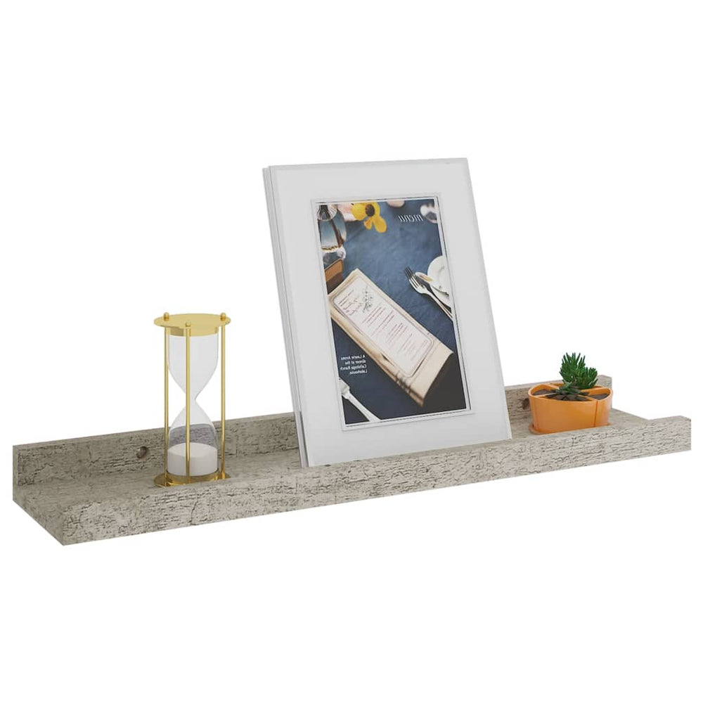 Wandschappen 4 st 40x9x3 cm betongrijs MeubelReus