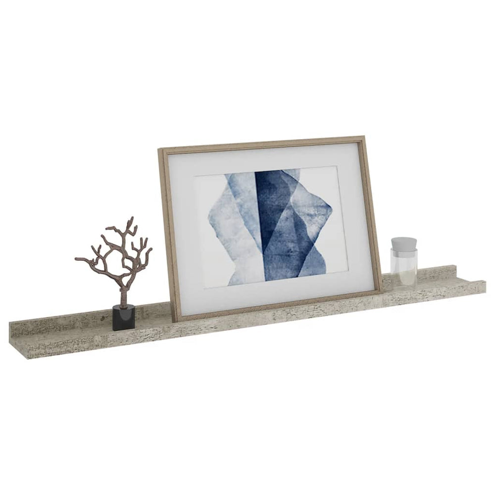 Wandschappen 4 st 80x9x3 cm betongrijs MeubelReus