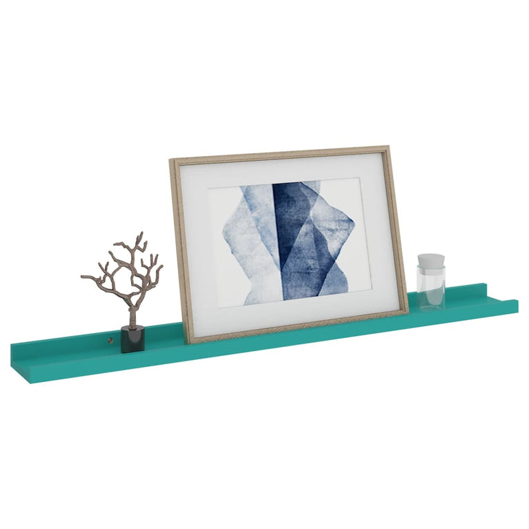 Wandschappen 2 st 80x9x3 cm blauw MeubelReus