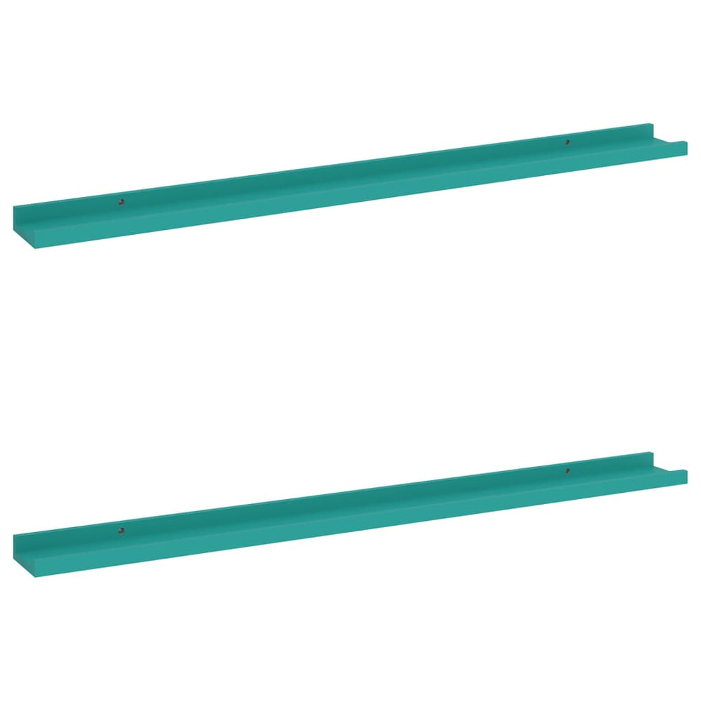 Wandschappen 2 st 100x9x3 cm blauw MeubelReus