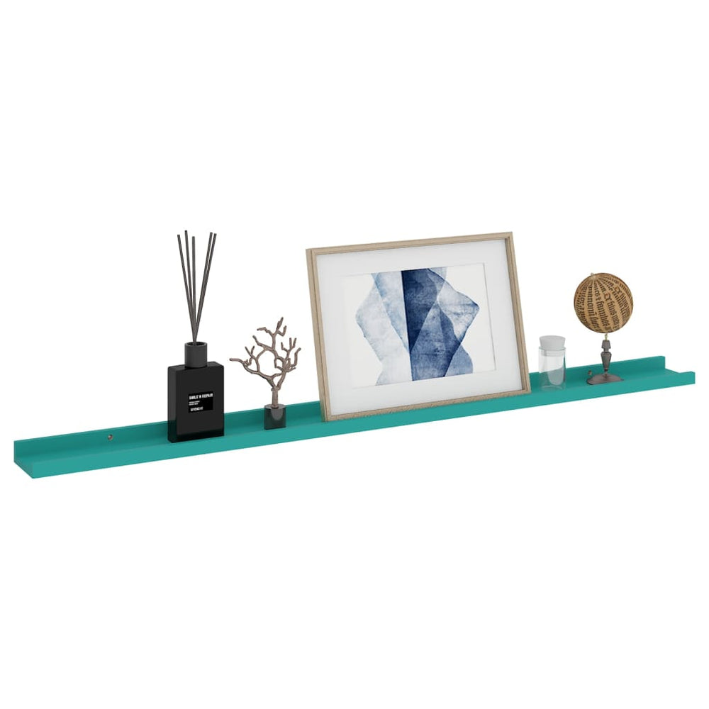 Wandschappen 2 st 115x9x3 cm blauw MeubelReus
