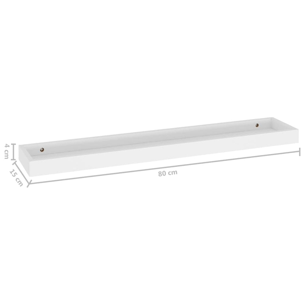 Wandschappen 4 st Loggia 80x15x4 cm MDF wit MeubelReus
