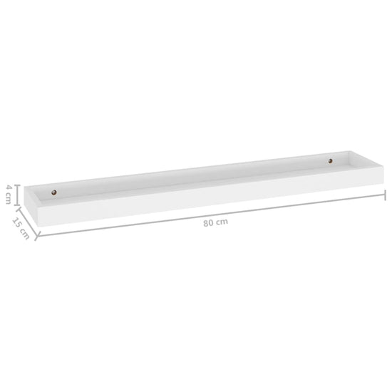 Wandschappen 4 st Loggia 80x15x4 cm MDF wit MeubelReus