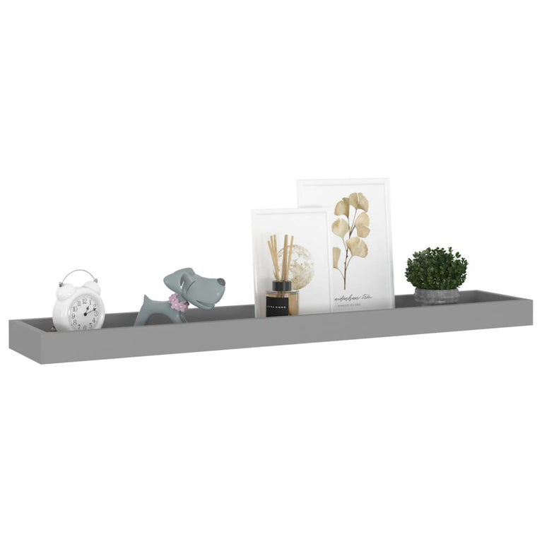 Wandschappen 4 st Loggia 80x15x4 cm MDF grijs MeubelReus