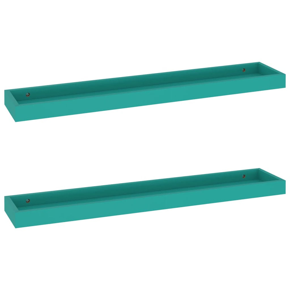 Wandschappen 2 st Loggia 80x15x4 cm MDF blauw MeubelReus