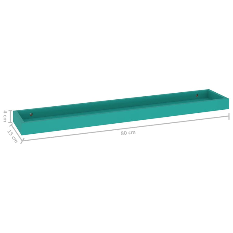 Wandschappen 2 st Loggia 80x15x4 cm MDF blauw MeubelReus