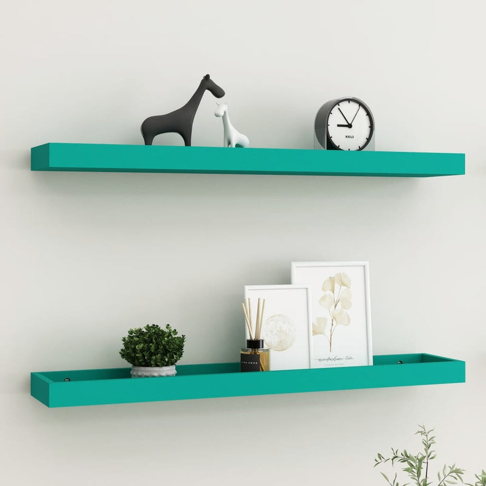 Wandschappen 2 st Loggia 80x15x4 cm MDF blauw MeubelReus