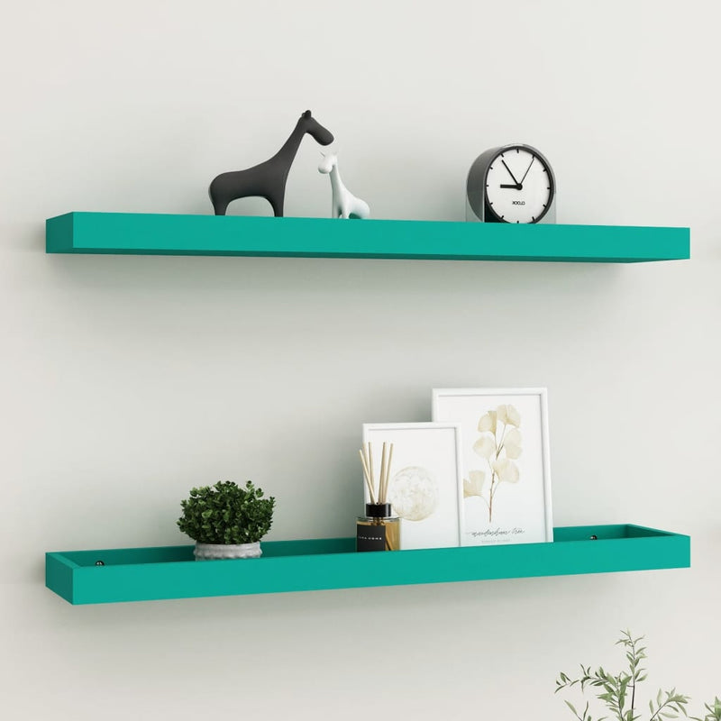 Wandschappen 2 st Loggia 80x15x4 cm MDF blauw MeubelReus