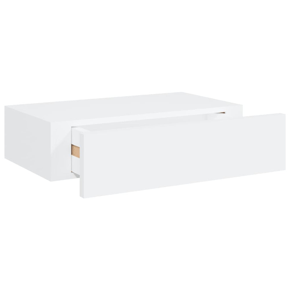 Wandschap met lade 40x23,5x10 cm MDF wit MeubelReus