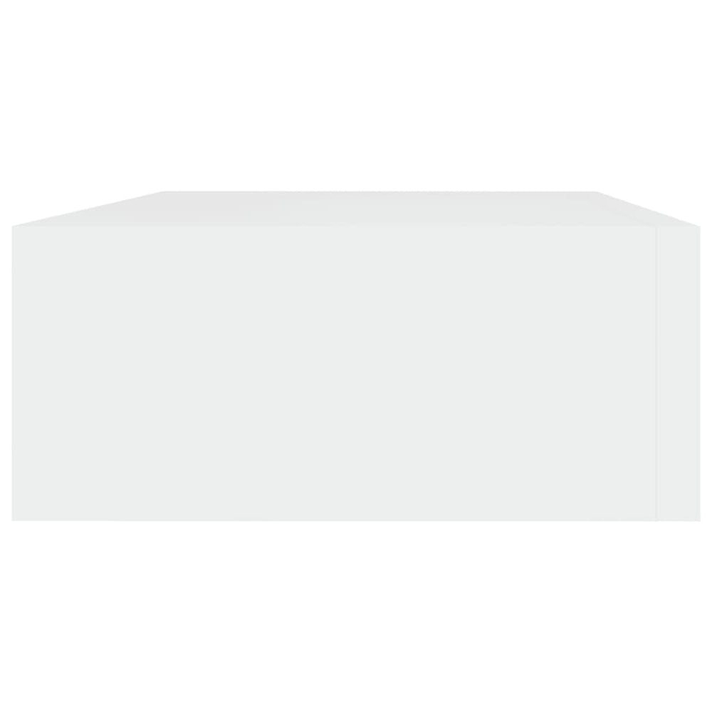 Wandschappen 2 st met lade 40x23,5x10 cm MDF wit MeubelReus