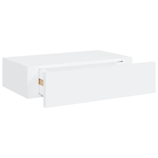 Wandschappen 2 st met lade 40x23,5x10 cm MDF wit MeubelReus