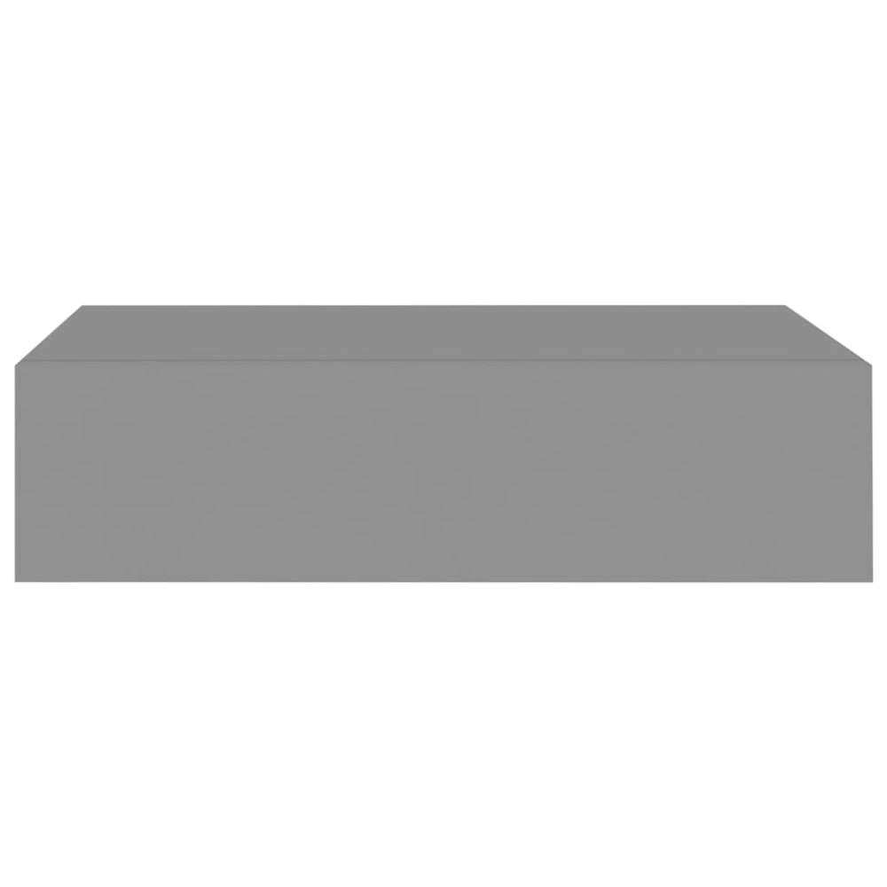 Wandschappen 2 st met lade 40x23,5x10 cm MDF grijs MeubelReus