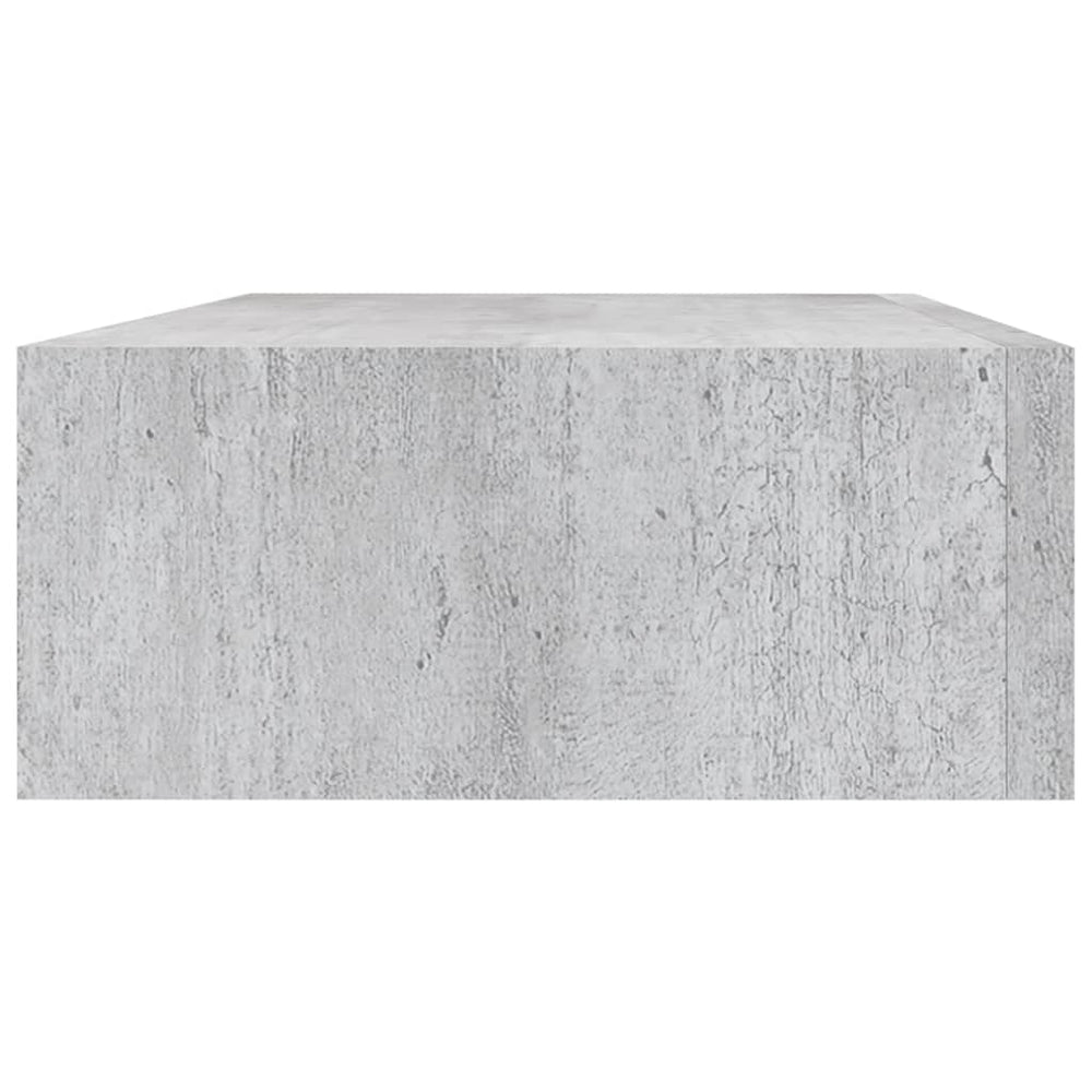 Wandschappen 2 st met lade 40x23,5x10 cm MDF betongrijs MeubelReus