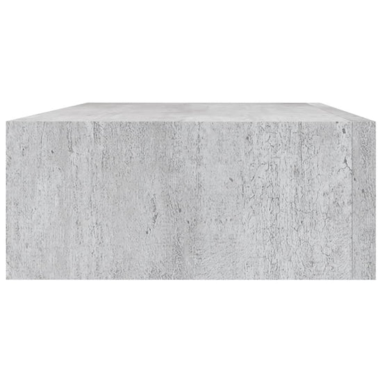 Wandschappen 2 st met lade 40x23,5x10 cm MDF betongrijs MeubelReus